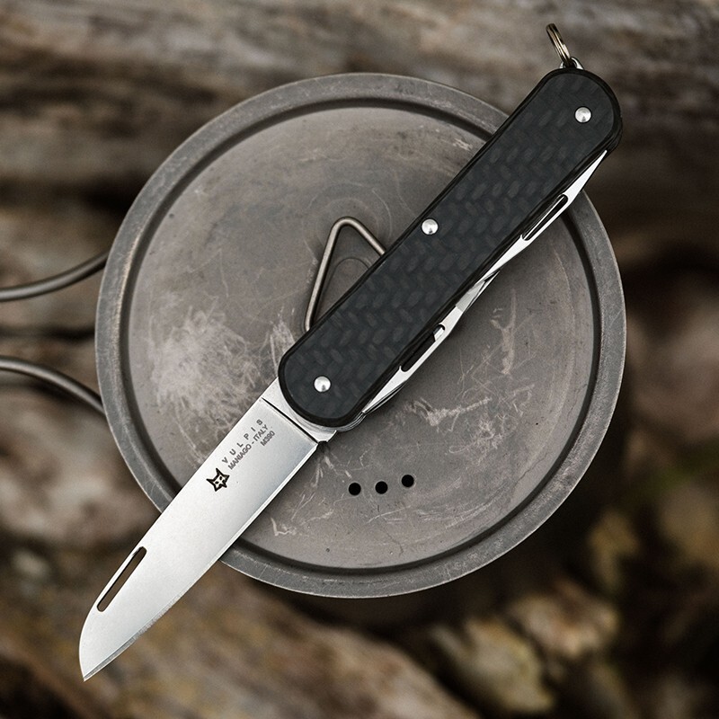Fox Knives Vulpis 4-in-1 Multitool Pocket Knife Folding Pocket Survival Tools