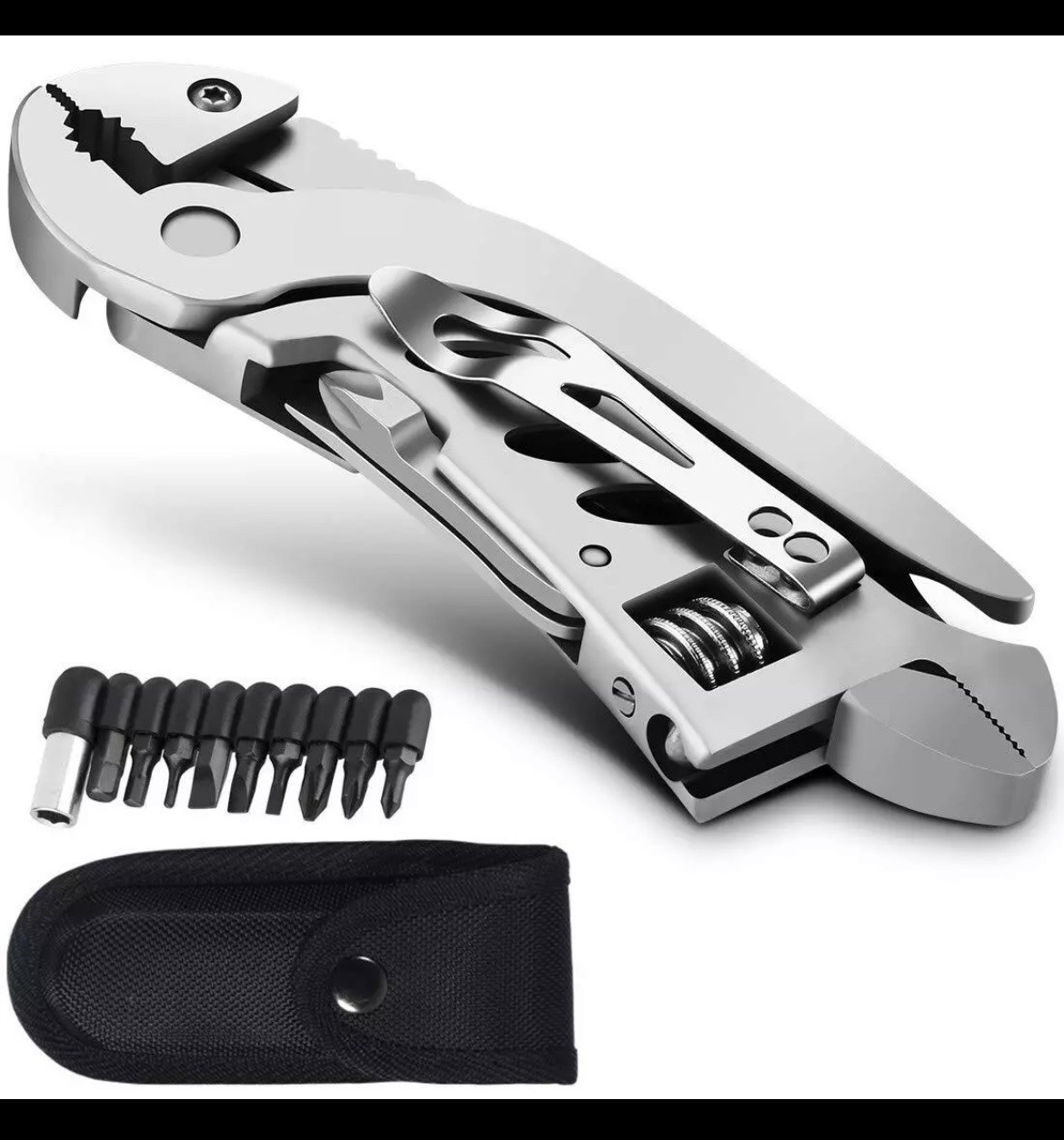 Multitool Wrench With 7 Tools/Pliers/Wire Cutter/Flat Screwdriver/Phillips Sc