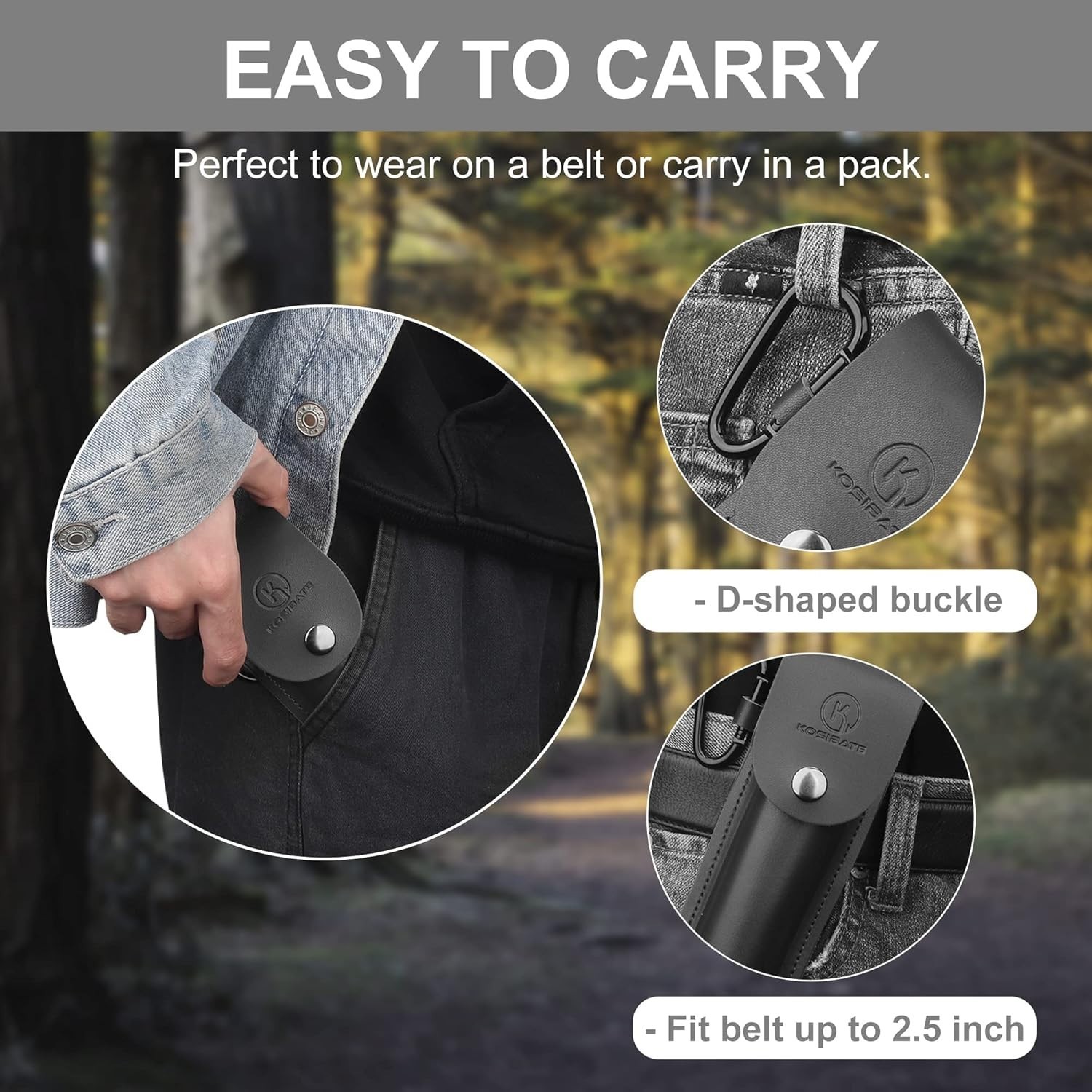 High Carbon Steel Hand Auger Wrench with Leather Sheath – Perfect for Bushcraft