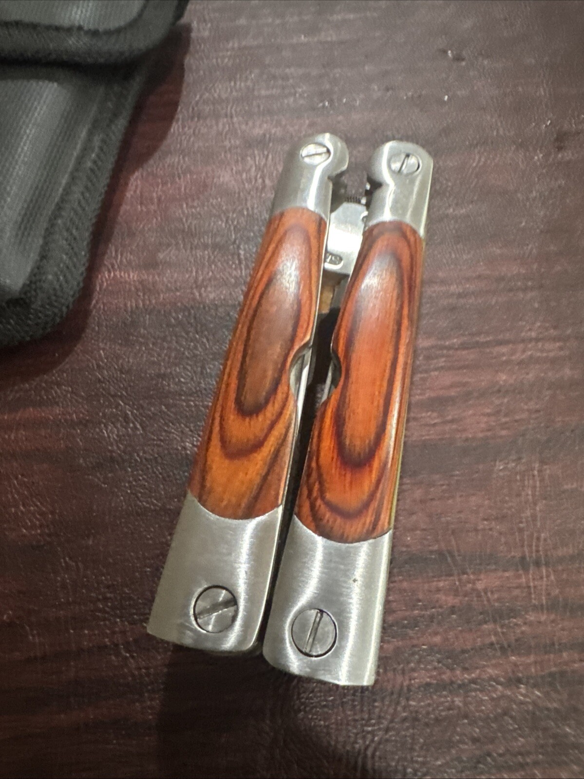 Sheffield 12-In-1 Multi Tool w/ Hardwood Handle Pliers Knife Blades Screwdrivers