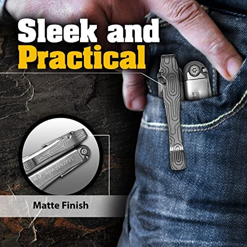 Pocket Clip for Leatherman Wave, Wave Plus, Surge, Charge AL – Titanium TC4 – Qu
