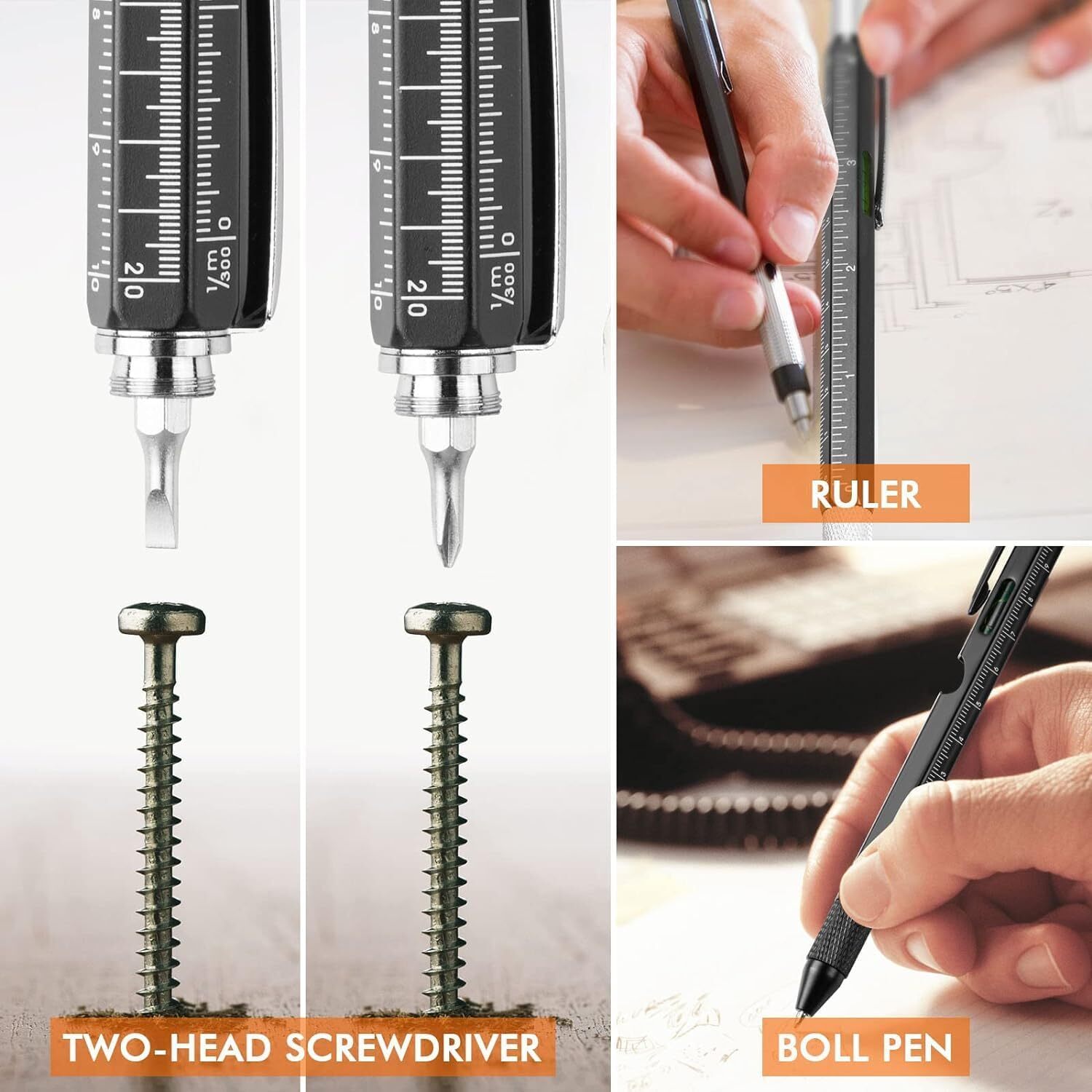 Gifts for Men, 7 in 1 Multitool Pen Set