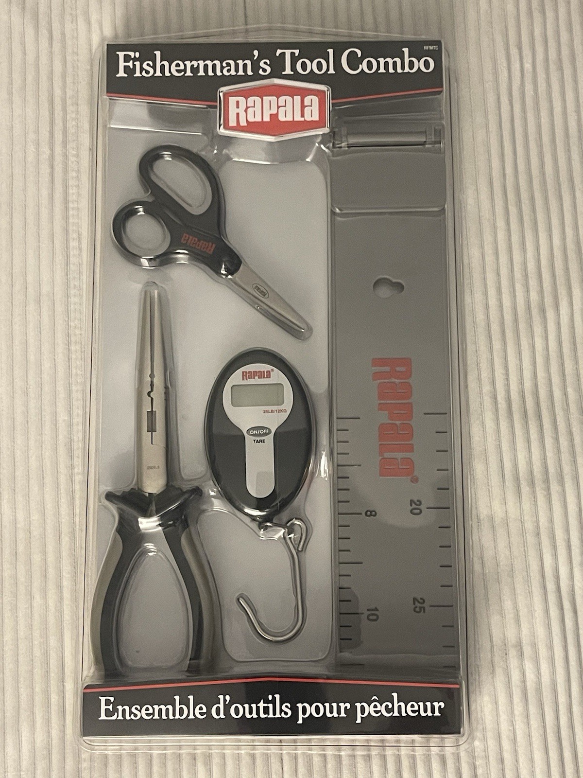 Rapala Fisherman’s Tool Combo, Scale, Pliers, Line Scissors, 24” Ruler, New Pkg