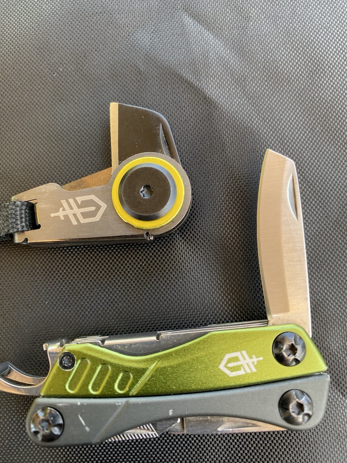 GERBER Dime Multi Tool & Keychain Knife Green Lanyard Zipper Pull L@@K L@@K!