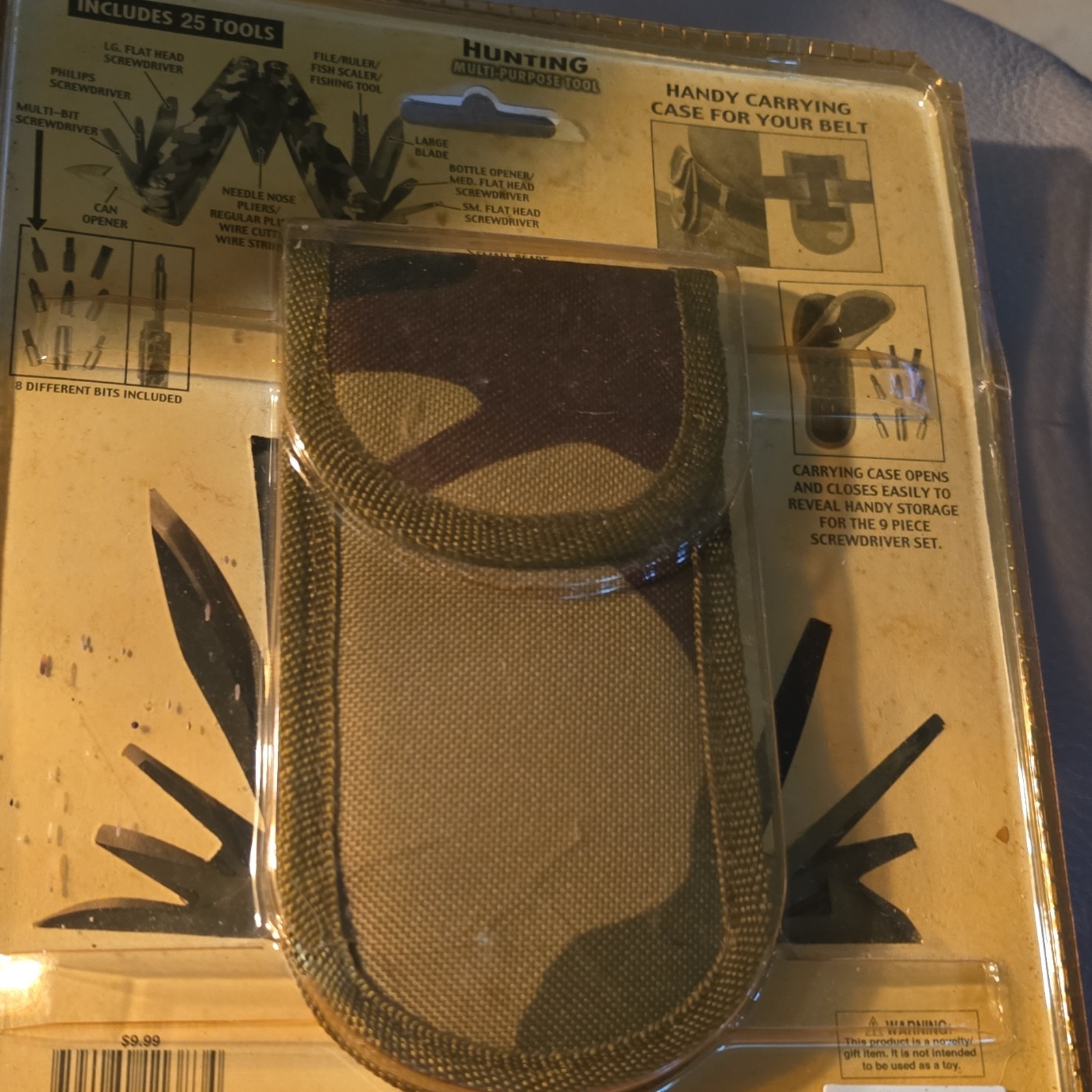 Camouflage Stainless Steel Multi-Tool Knife Saw Screwdriver with Carrying Case