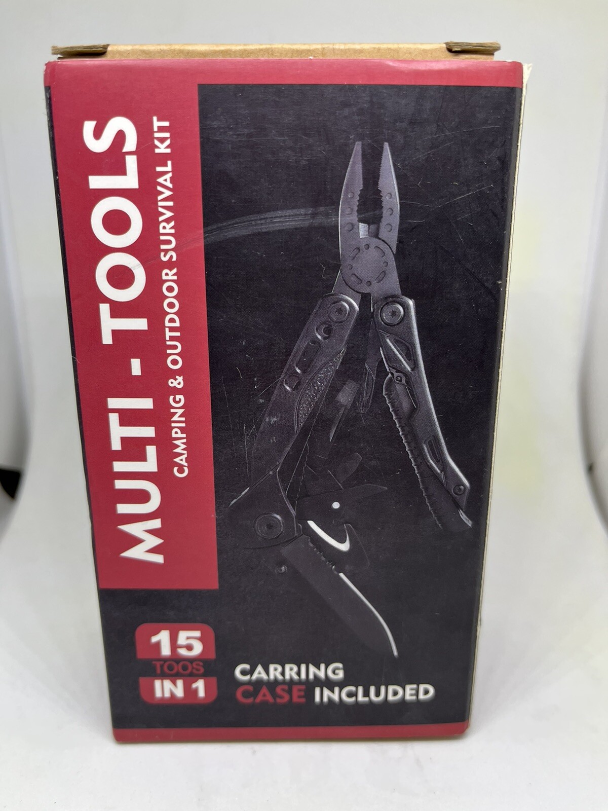 15 In1 Camping & Outdoor Survival kit with carring case. Black.