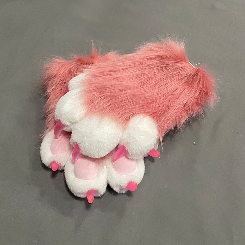 Furry Colorful Beast Claw Gloves Cat Mother Gloves Cat Claw Cute Plush