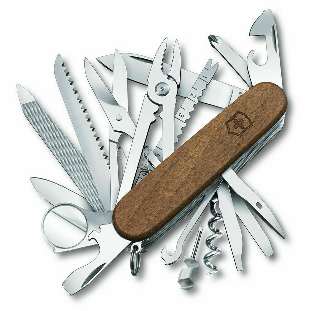 Victorinox Swiss Champ Walnut Wood Swiss Army Pocket knife – 29 Functions