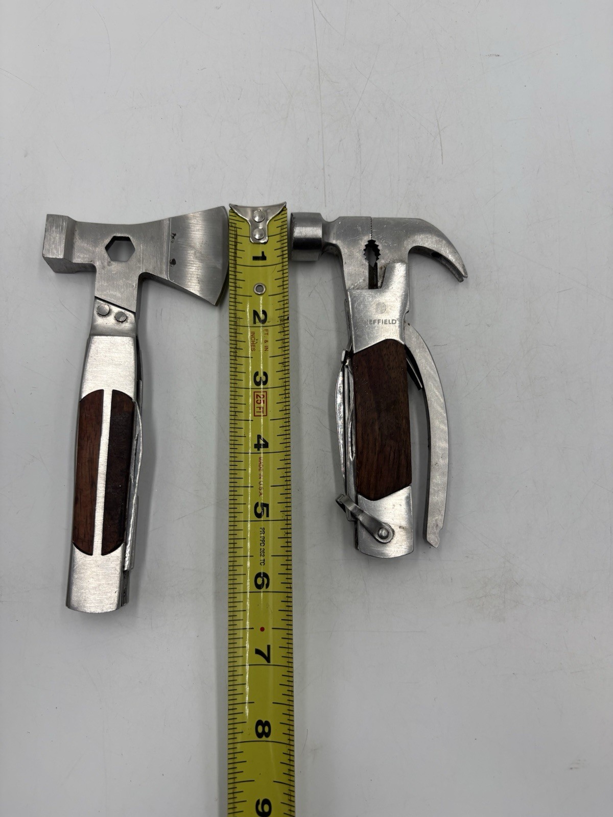 Sheffield Multi-Tool Pair Hammer / Axe – Folding Camping Survival Tools