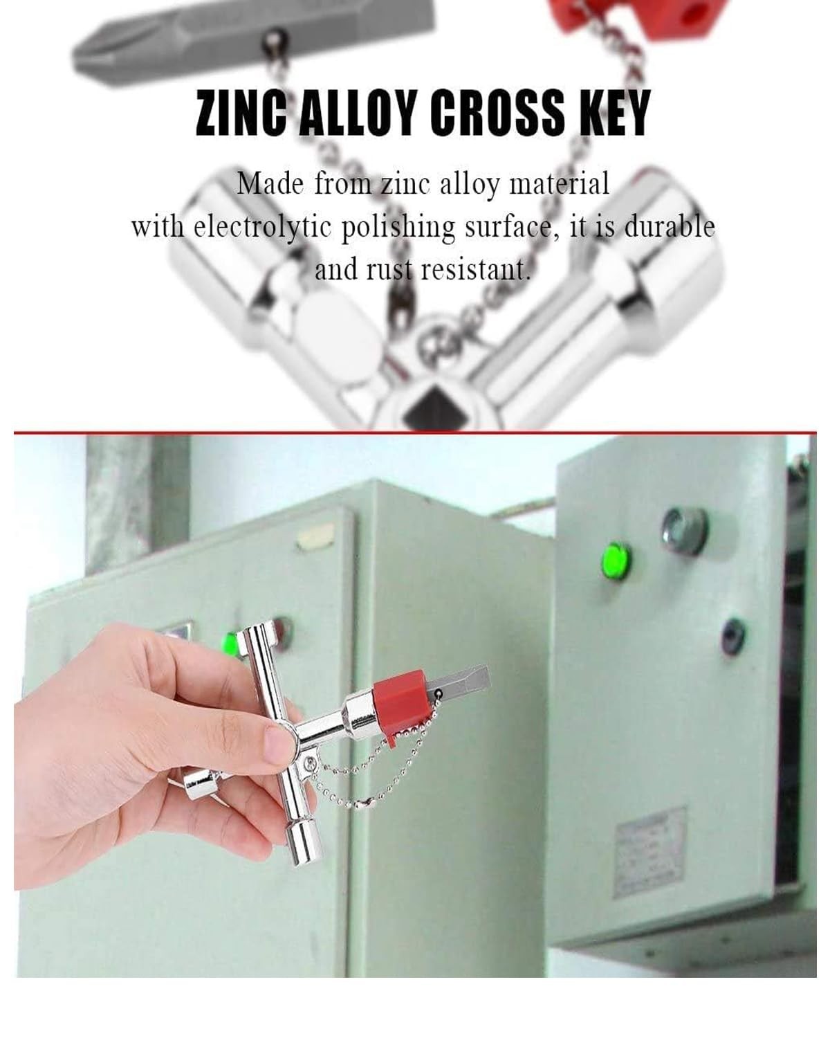 4 Ways Water Meter Key Multi-Function Utility Wrench Faucet Shut off Tool