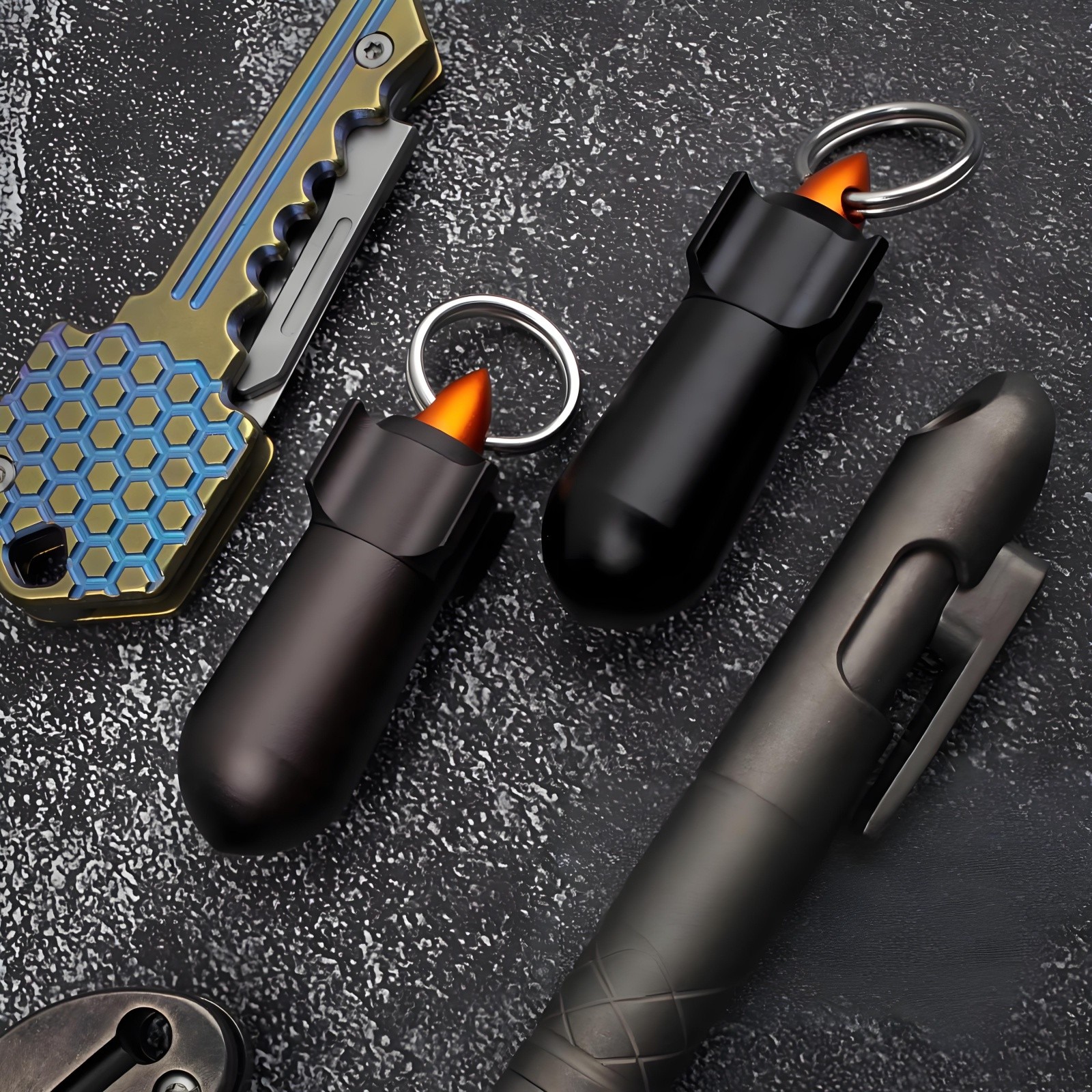Aluminum Alloy Mini Capsule Container EDC Pill Holder Waterproof Portable