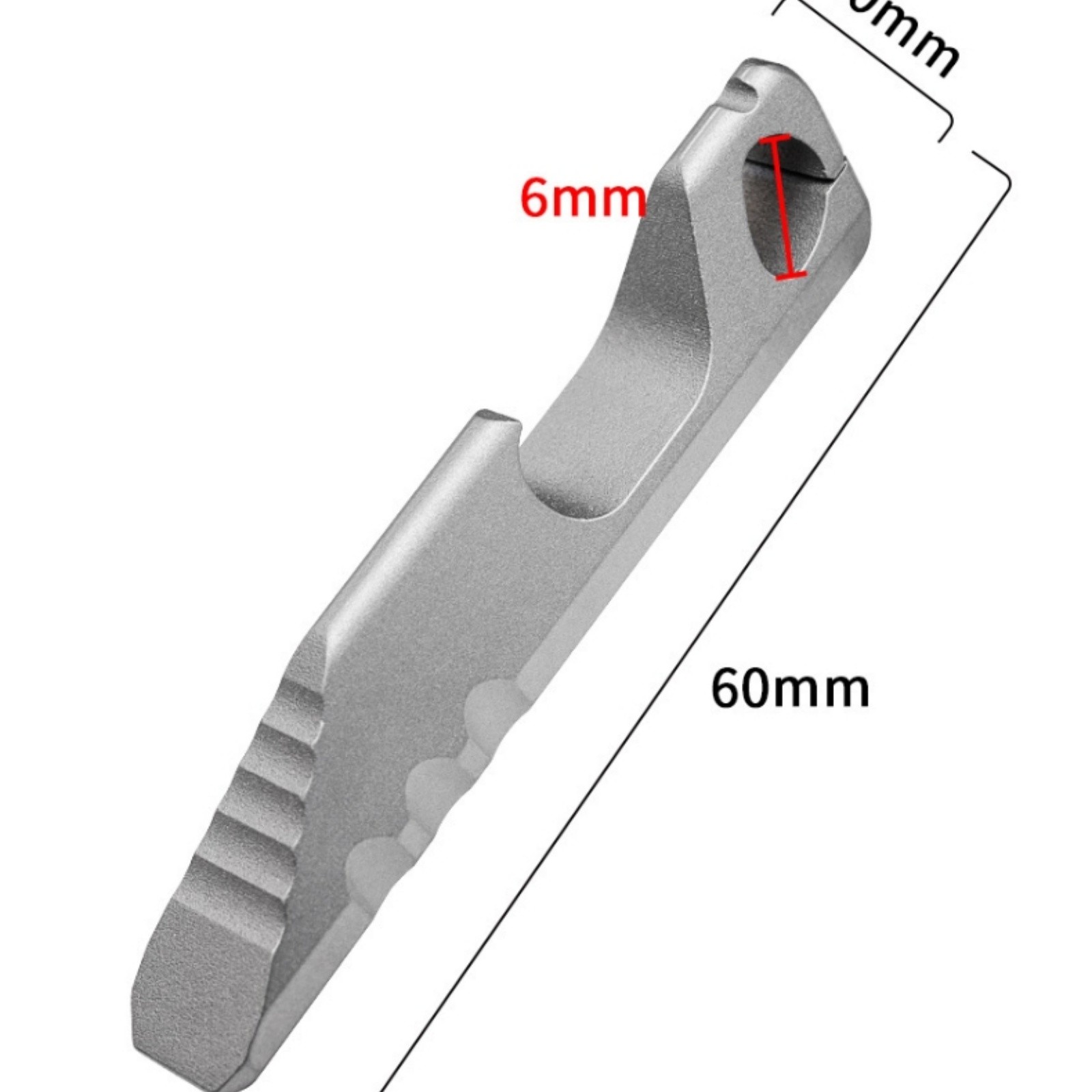Titanium Alloy Mini Pry Bar Bottle Opener Keychain EDC Multi Tool Pocket