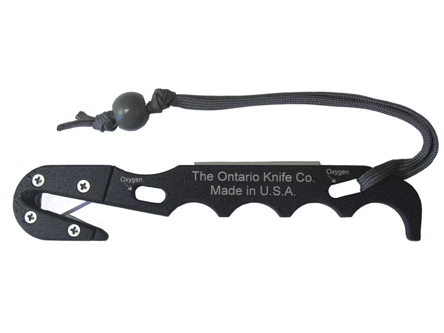 Ontario Mil-Spec Model 2 Strap Cutter 6061-T6 Aluminum Black