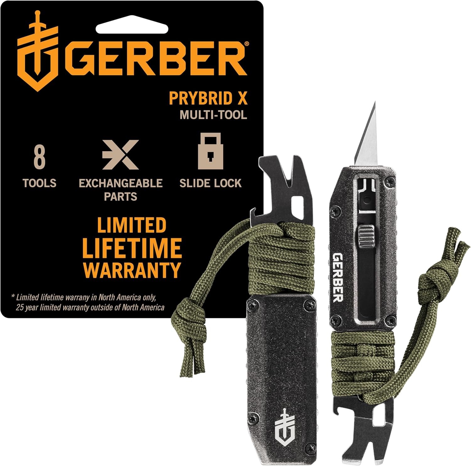 Gear Prybrid Utility Knife W/ Pocket Clip Box Cutter Retractable Blade Heavy