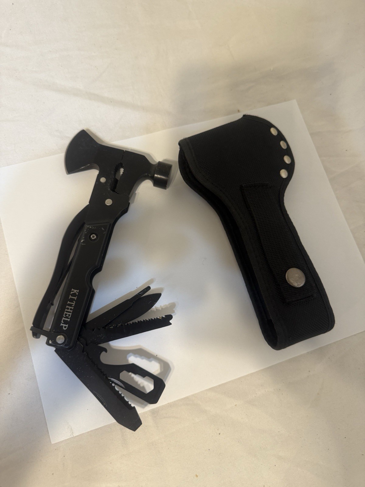 KITHELP Multi Tool Hatchet Hammer Axe with Knife & Screwdrivers + Case
