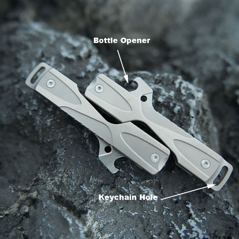 Keychain Multi Tools PP Bottle Opener Outdoor Decompression Toy for Men EDC Gift