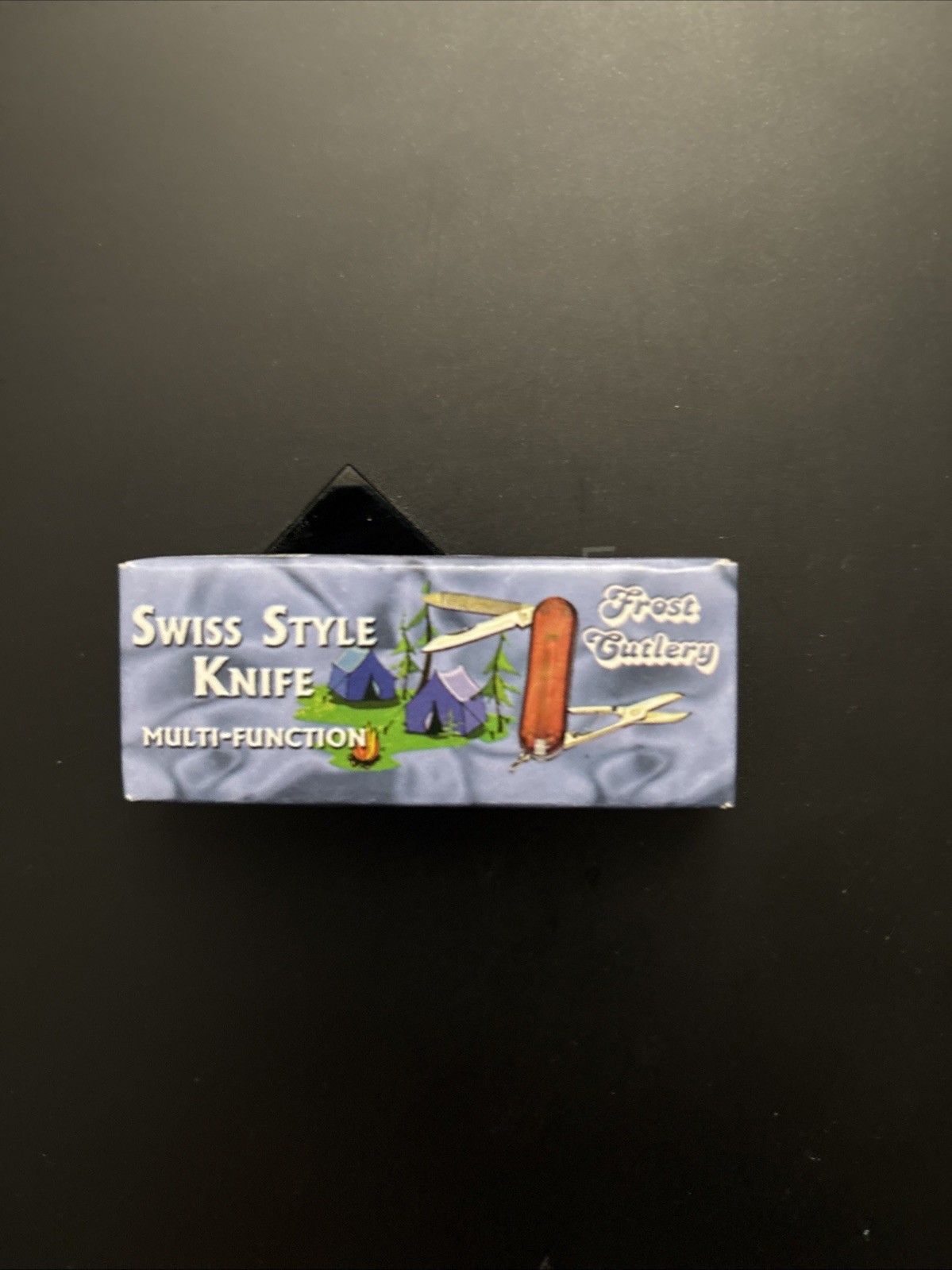 Frost Cutlery Swiss Style Knife 2.25″ closed clear red handle 5 functions