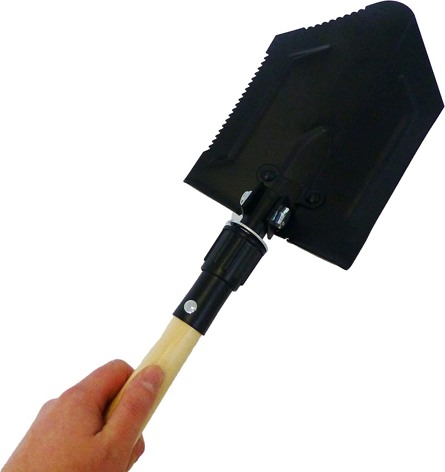 HP Folding Spade Folding with Bag and Wooden Handle 64cm Saw Edge