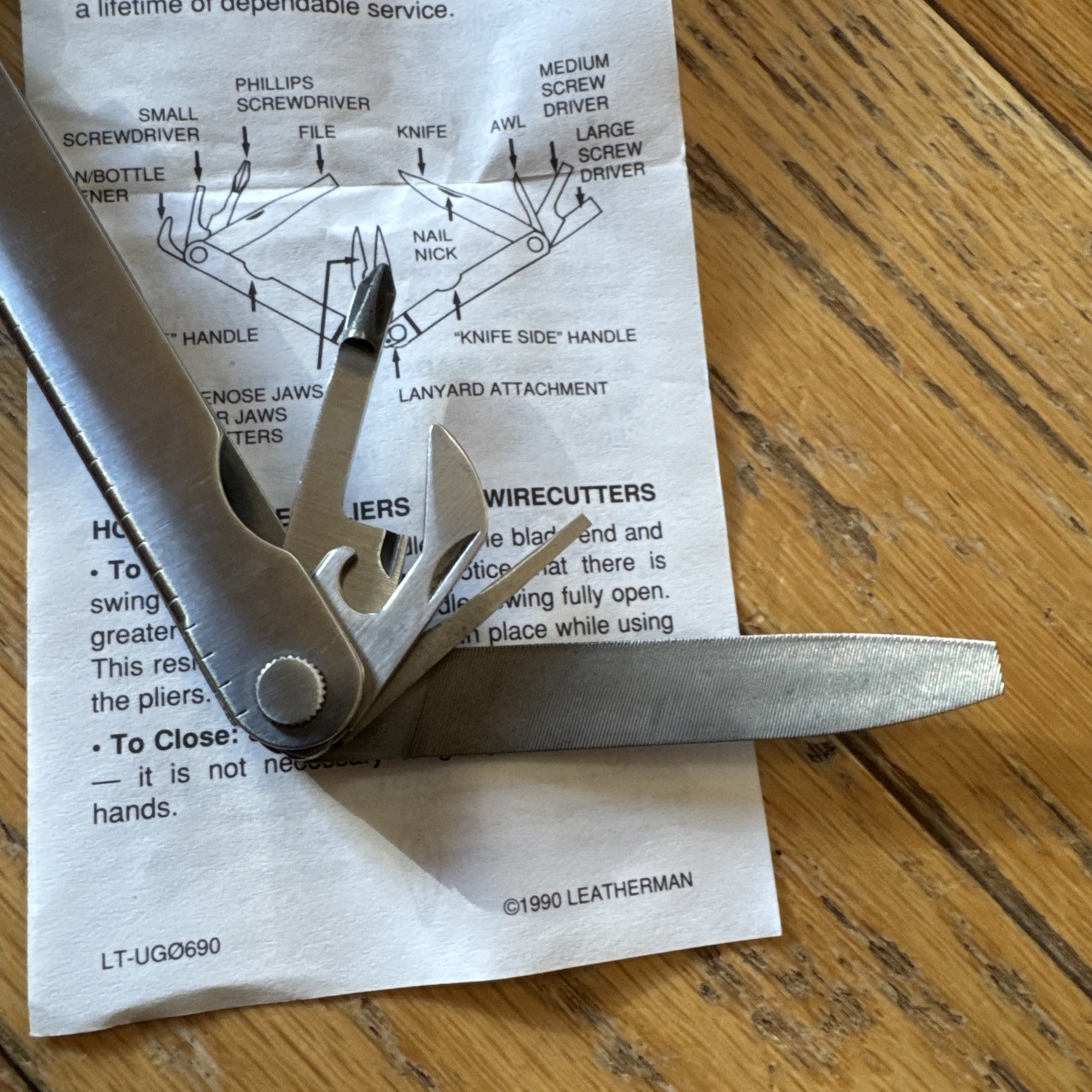 LEATHERMAN PST US PAT 1325473 MULTI TOOL EARLY MODEL POCKET SURVIVAL TOOL