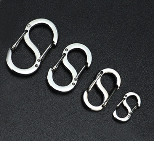 Titanium Alloy Hanging Buckle EDC 8-shape S-shape Hook Clasp For Keychain Ring