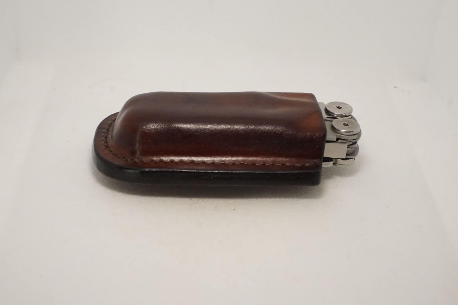 Leatherman wave plus leather sheath handmade dark brown color. Sheath only.