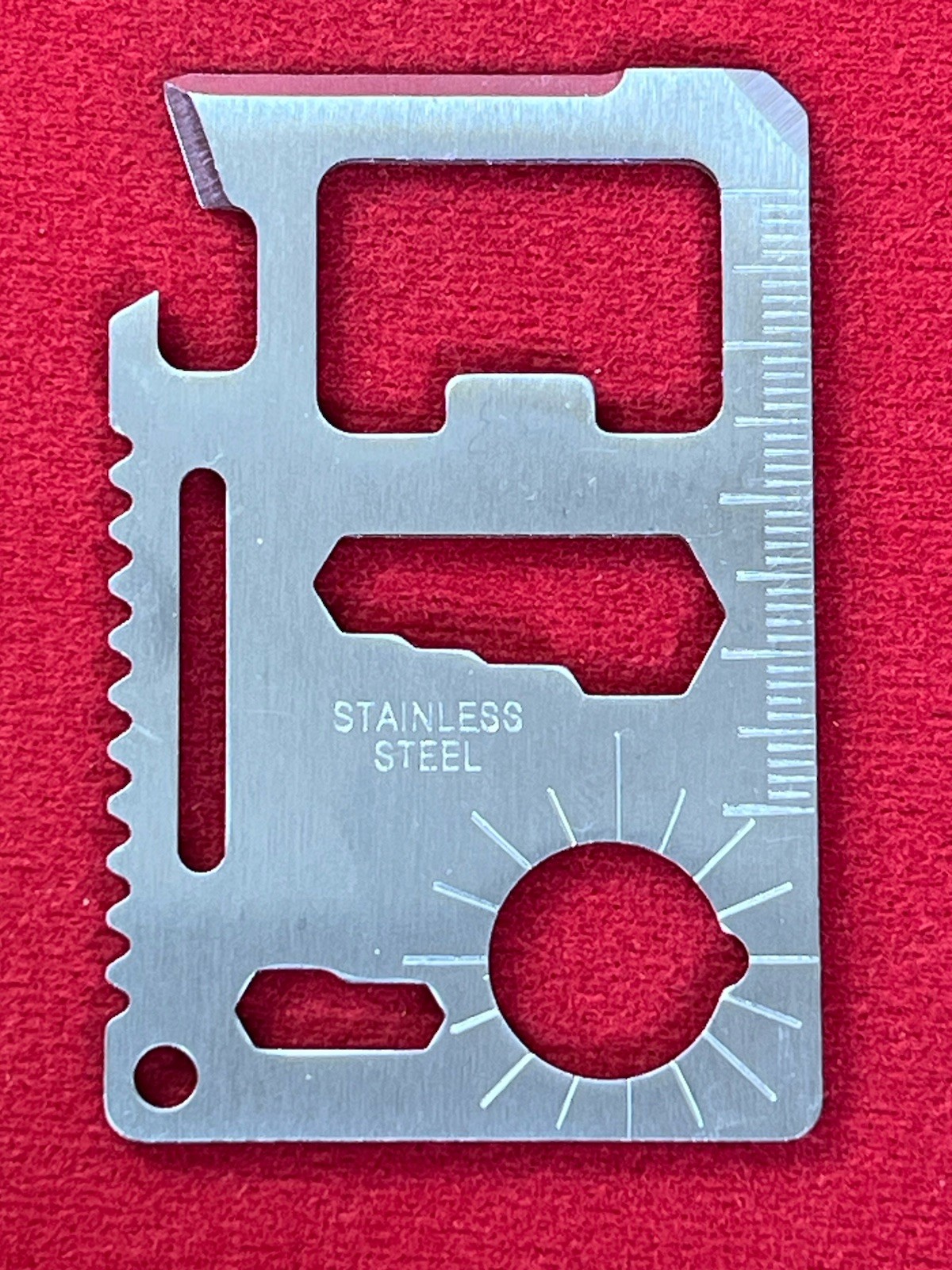 Multipurpose Pocket Survival Tool 11-in-1 Credit Card Sized Multi Tool Stainless
