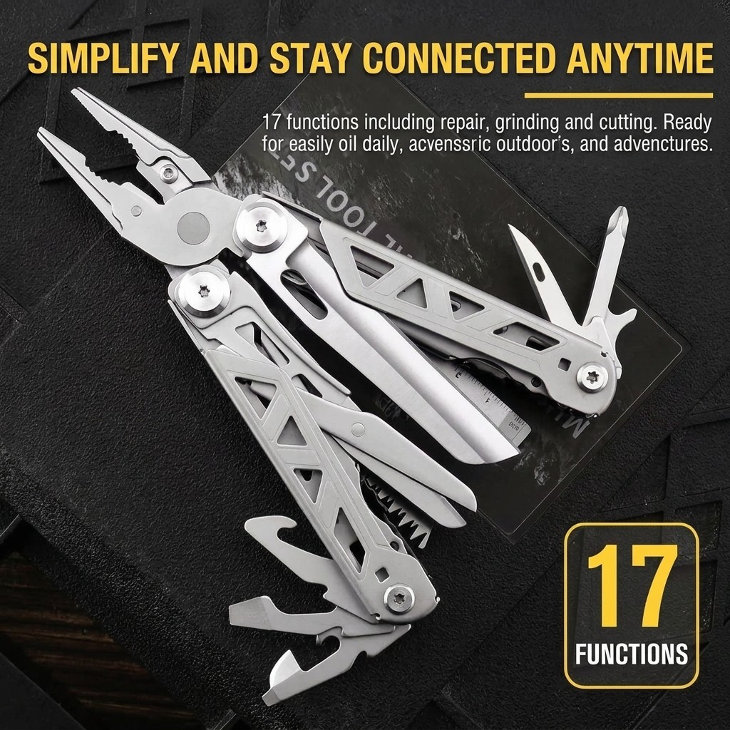 28-in-1 Multi Tool Pliers Stainless Steel Screwdriver EDC Camping Survival