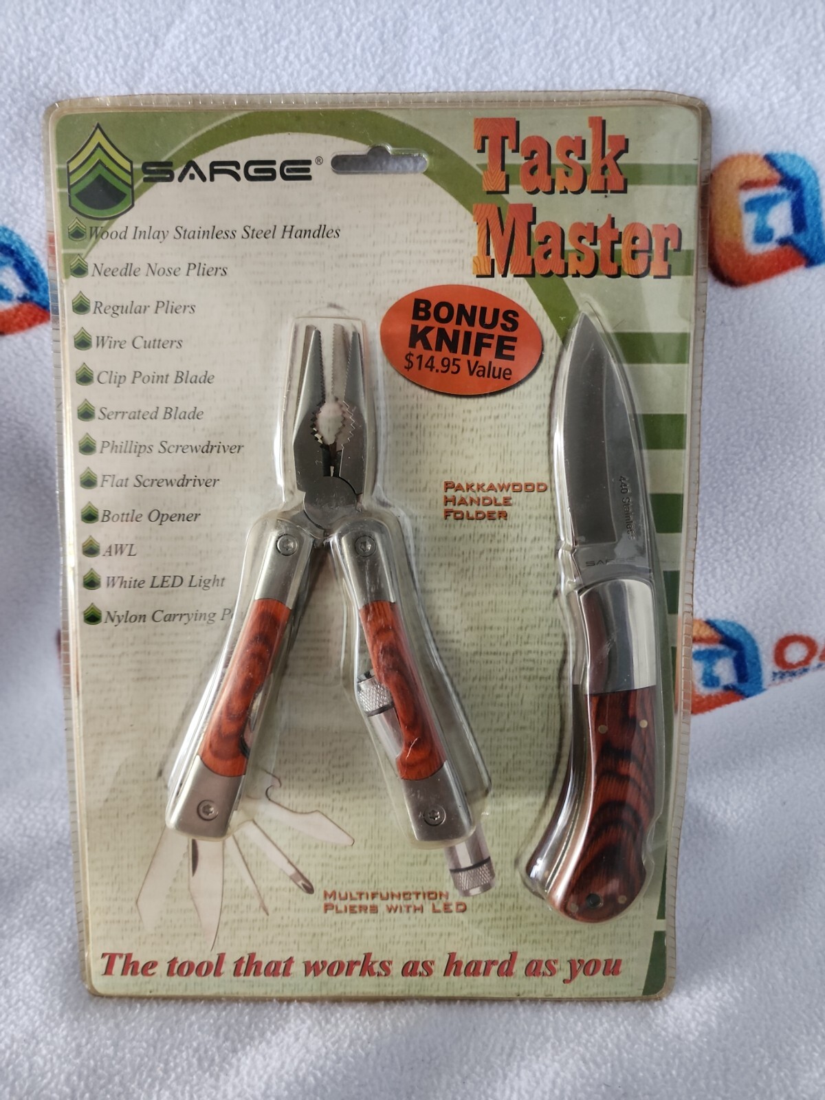New Sarge SKT-20C/96 Task Master Multi-Tool & Bonus Knife with Pouches