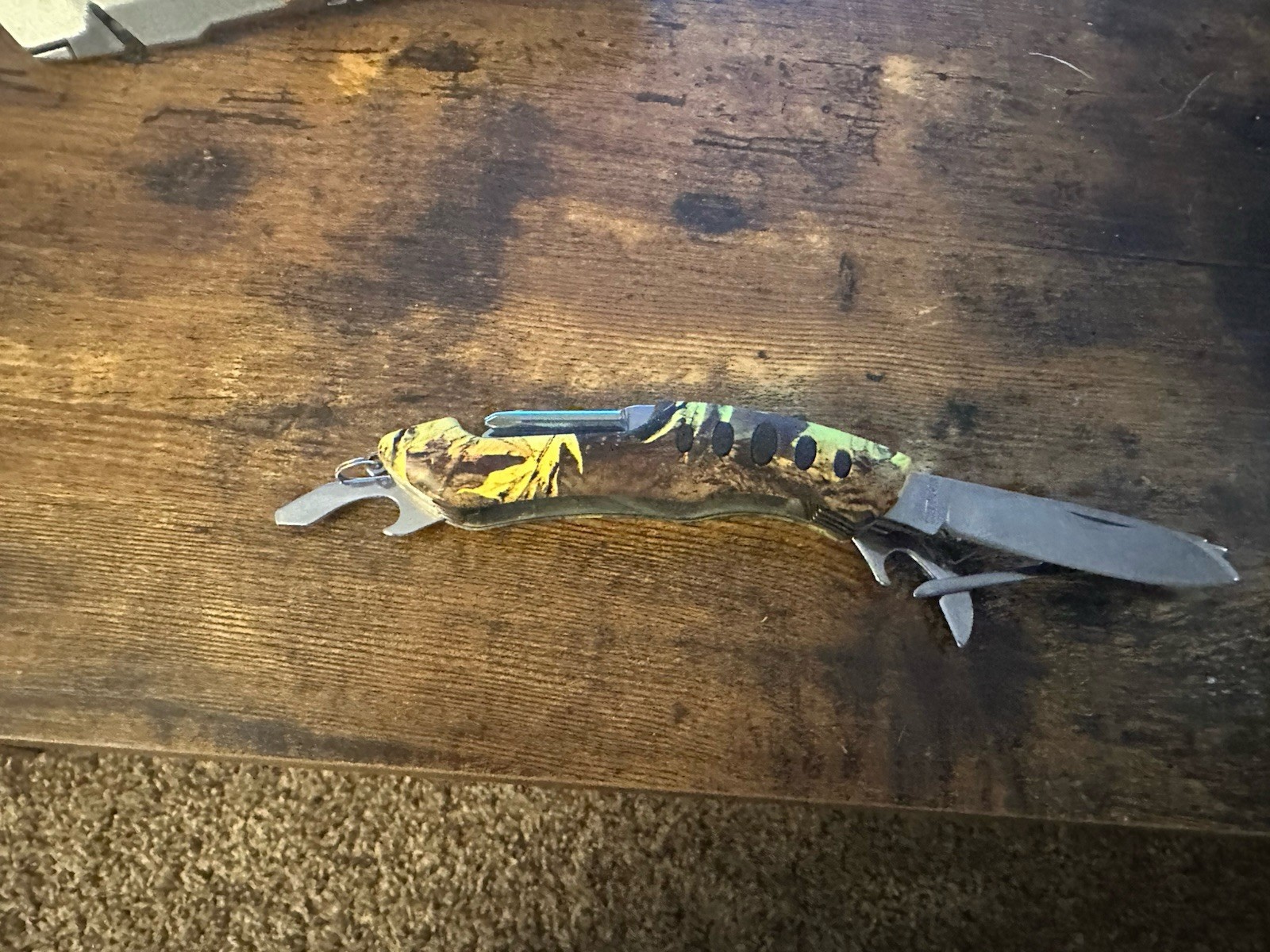 Appalachian Trail Multi-Tool Camping Knife Stainless Steel Camouflage