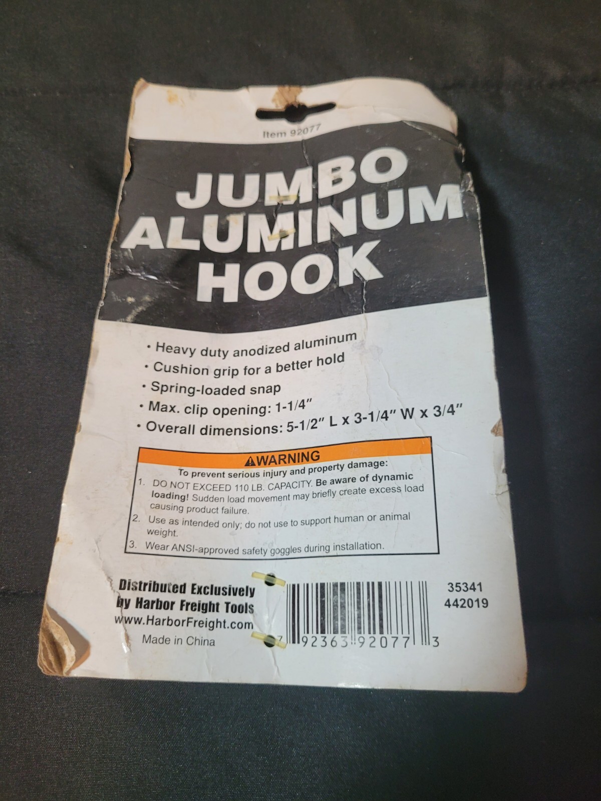 ” NOC ” Heavy Duty Anodized Aluminum Jumbo Multi Use Hook “