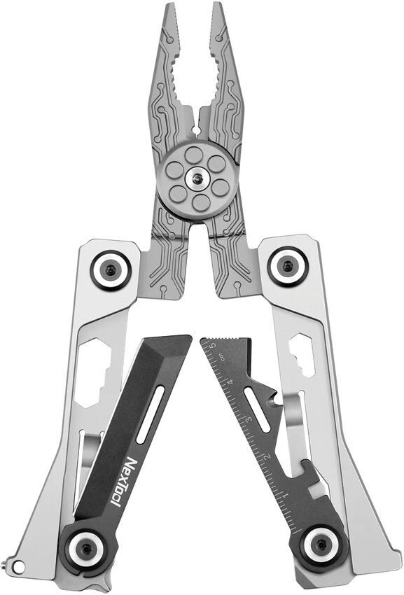 NexTool Silver Blade EDC Tool Several Standard Tools Stainless Steel Handles