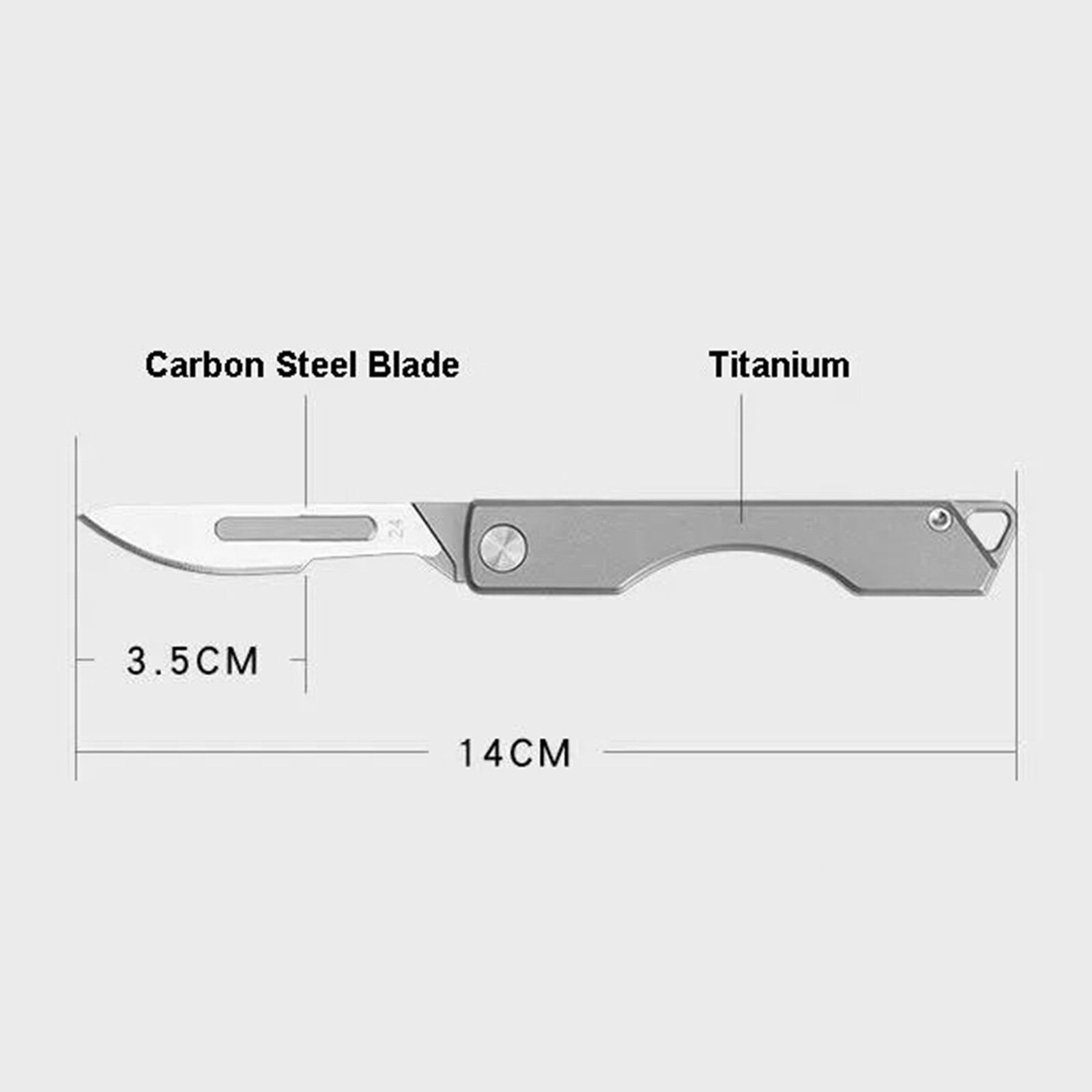 TC4 Titanium Keychain Utility Knife Scalpel Blade Outdoor Folding Knife EDC Tool
