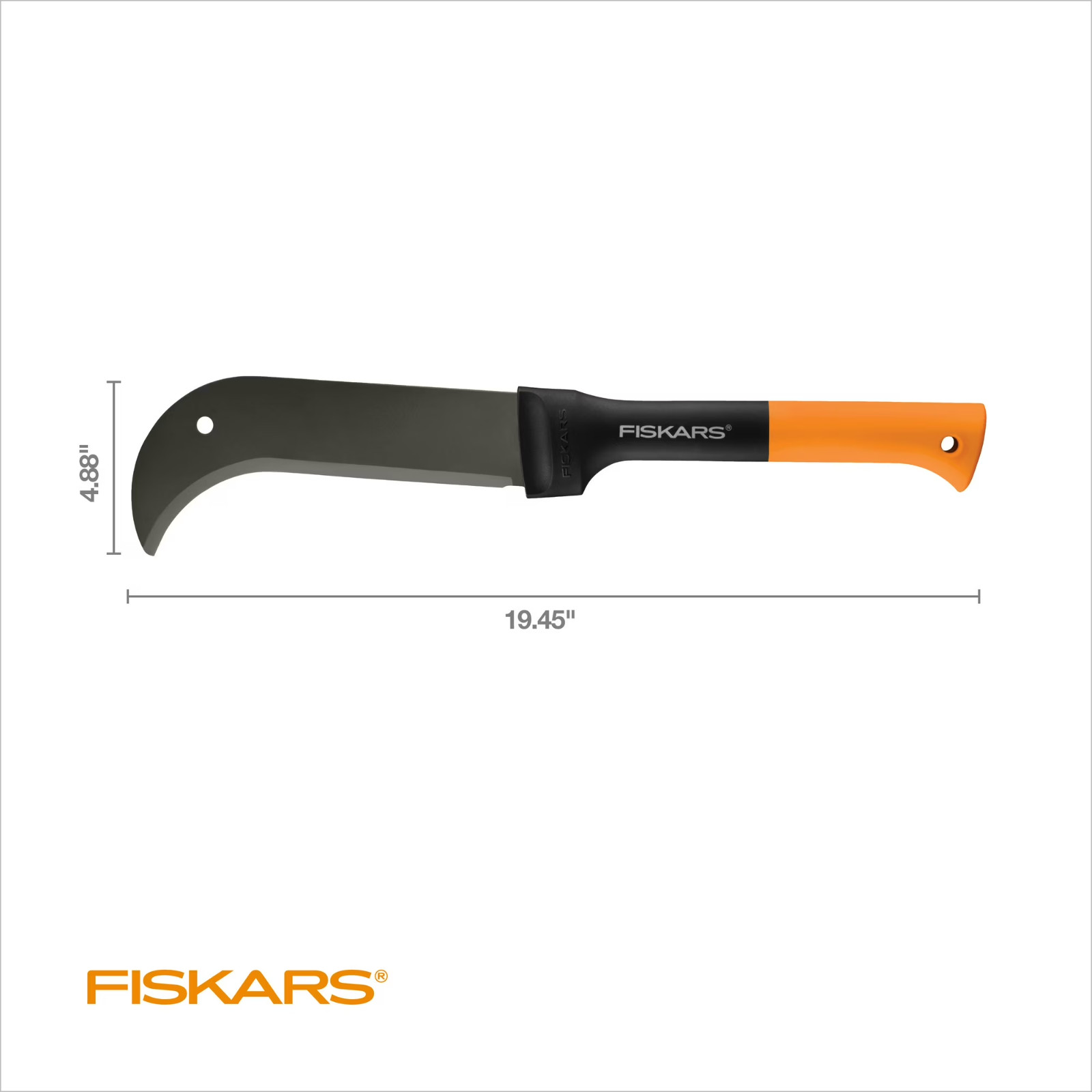 Fiskars Curved Blade 9In Brush Axe, Black and Orange, 1 Piece