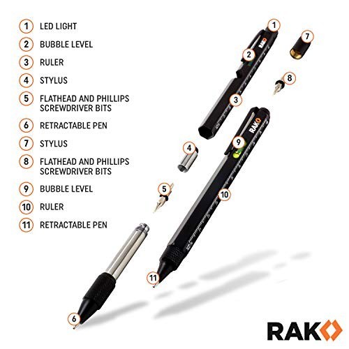 Multi-Tool Pen with LED Light, Screwdrivers, Ruler & Bottle Opener – EDC Gadgets