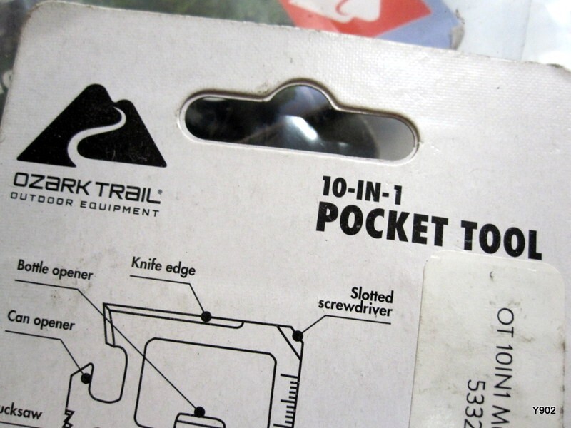 Ozark Trail Outdoor Equipment 10 In 1 Pocket Tool, knife edge, screwdriver,