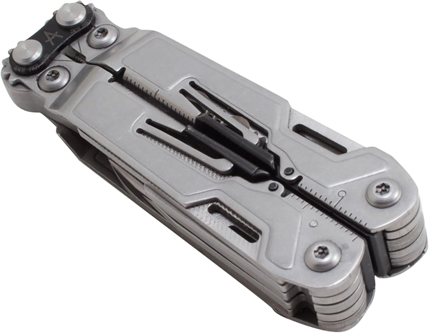 PowerPint Compact Stainless Steel Multi-Tool with 18 Essential Tools, Stone Wash
