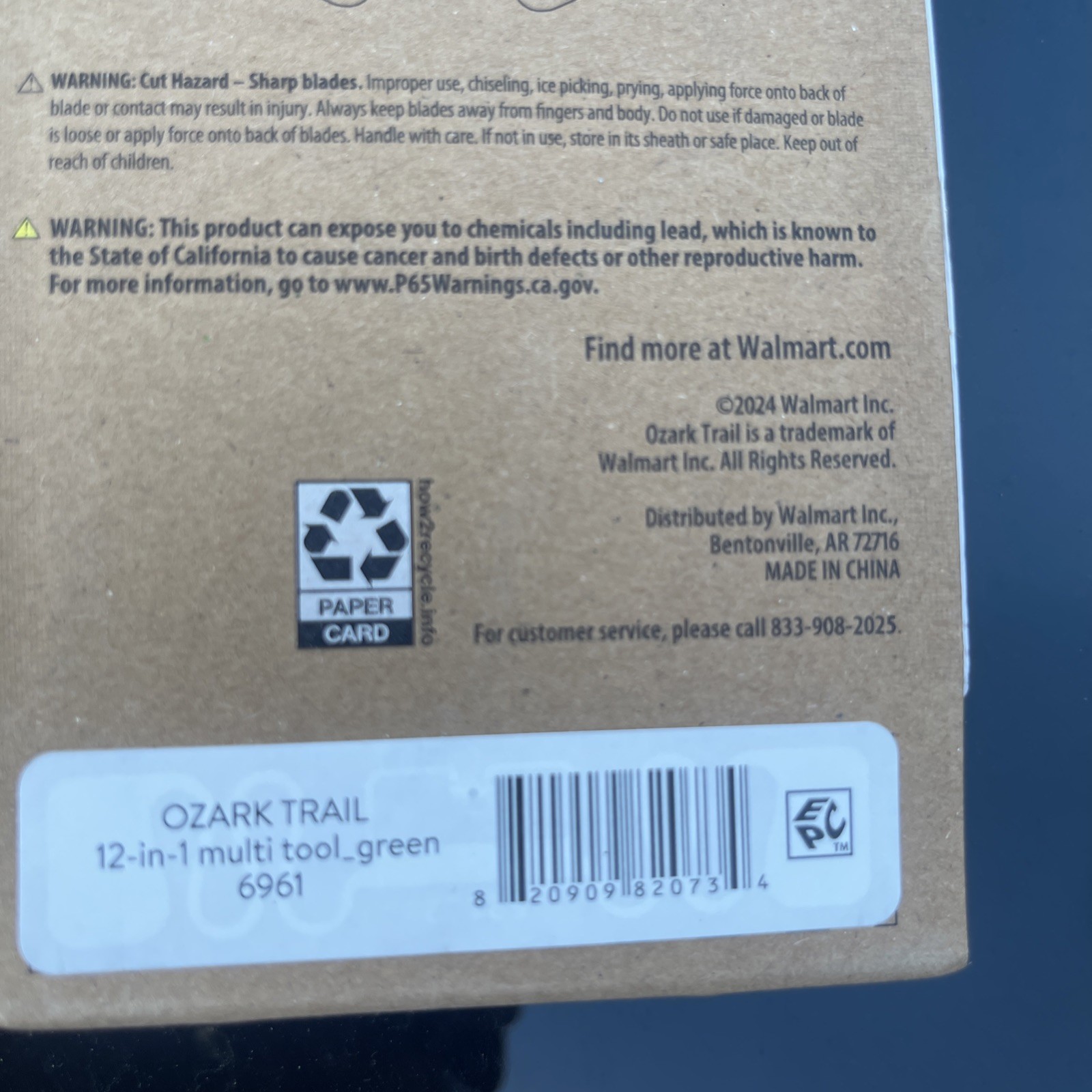 Ozark Trail 12-in-1 Multi-Tool Sheath Included greenHandle New Sealed 6840