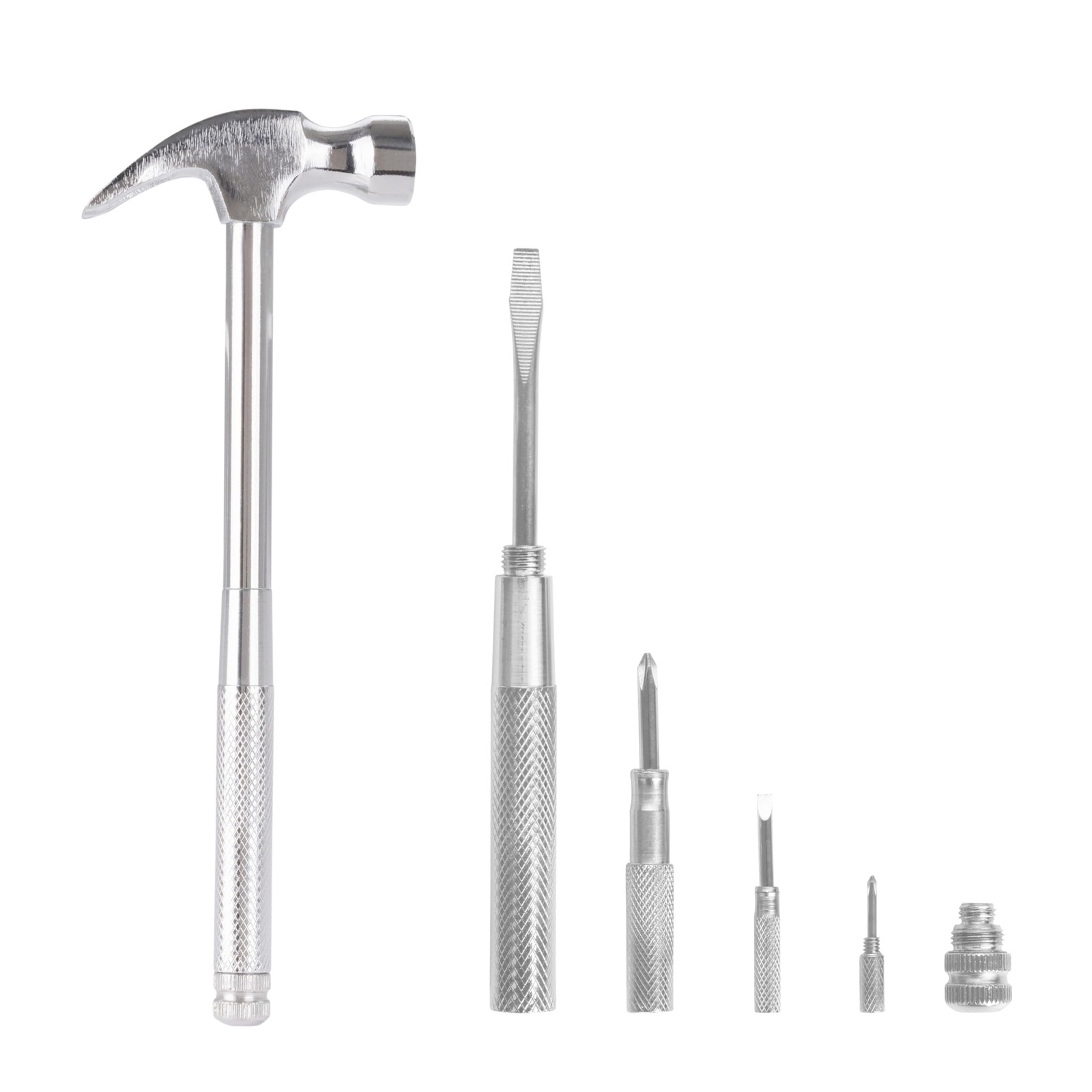 GreatNeck 5-in-1 Hammer, Built in Multitool Screwdriver, Chrome Plated to Res…