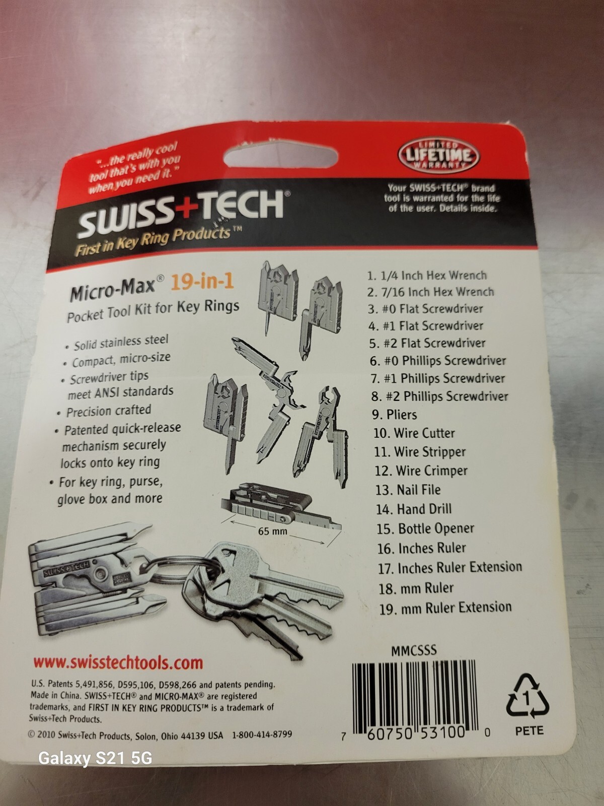 Micro Max 19 in 1 Multi ~ Swiss Tech ~ Wrenches Screwdrivers Stainless ~ Pocket