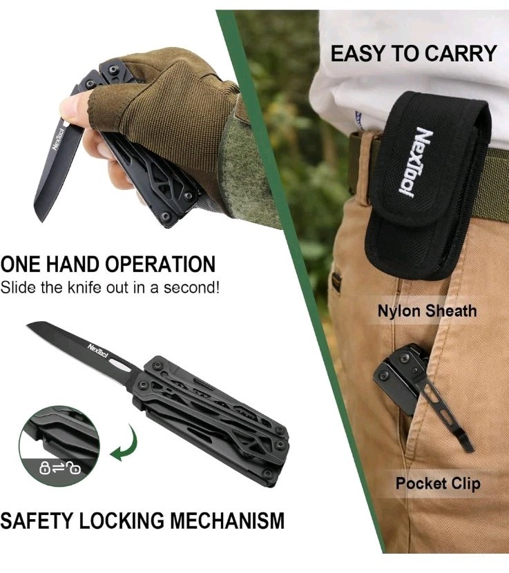 NEXTOOL BLACK KNIGHT Multitool kit Outdoor Tool 11 in 1 Survival Tool