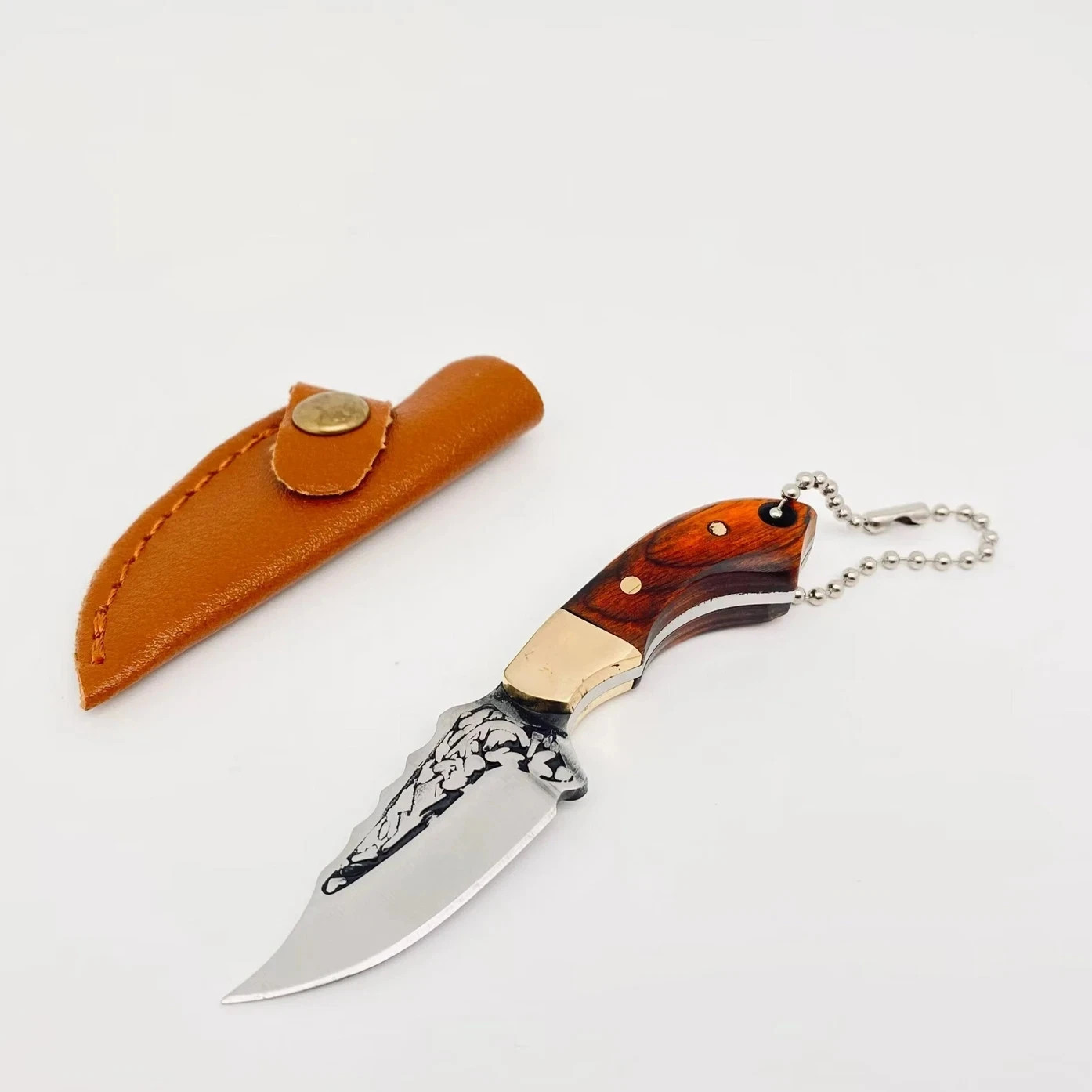 Mini Stainless Steel Embossed Knife / Keychain