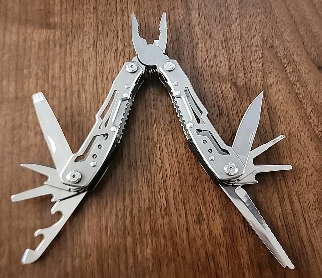 Stainless Steel Multifunctional Folding Pliers and Tools with Case! Multipurpose
