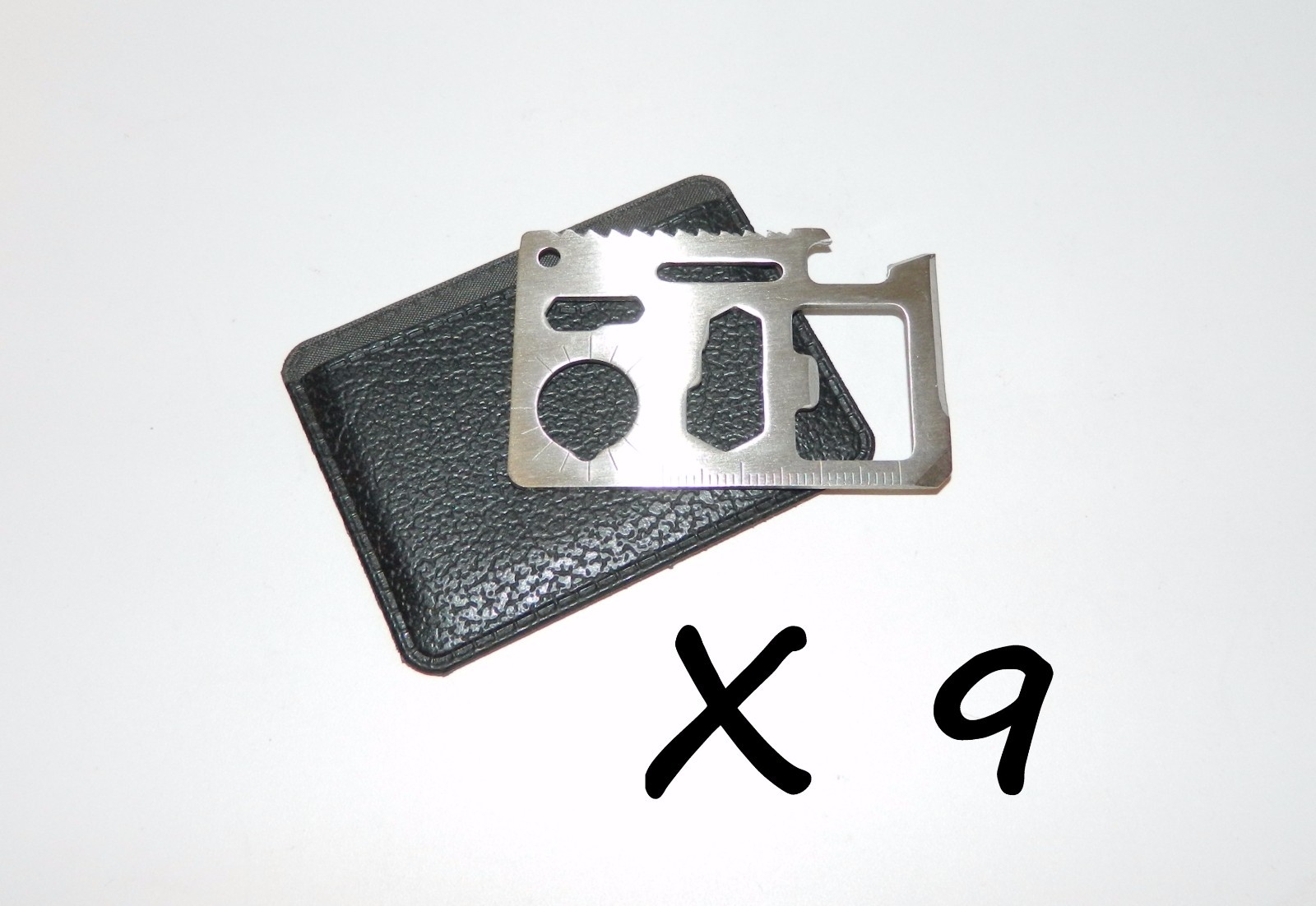 9 X Outdoor Emergency Survival Compact Thin Strong Multi Tool Card With Case NEW