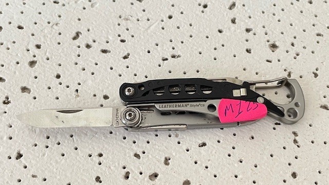 Vintage Leatherman Style CS Black Scissors File Knife Multi Tool – – – – –