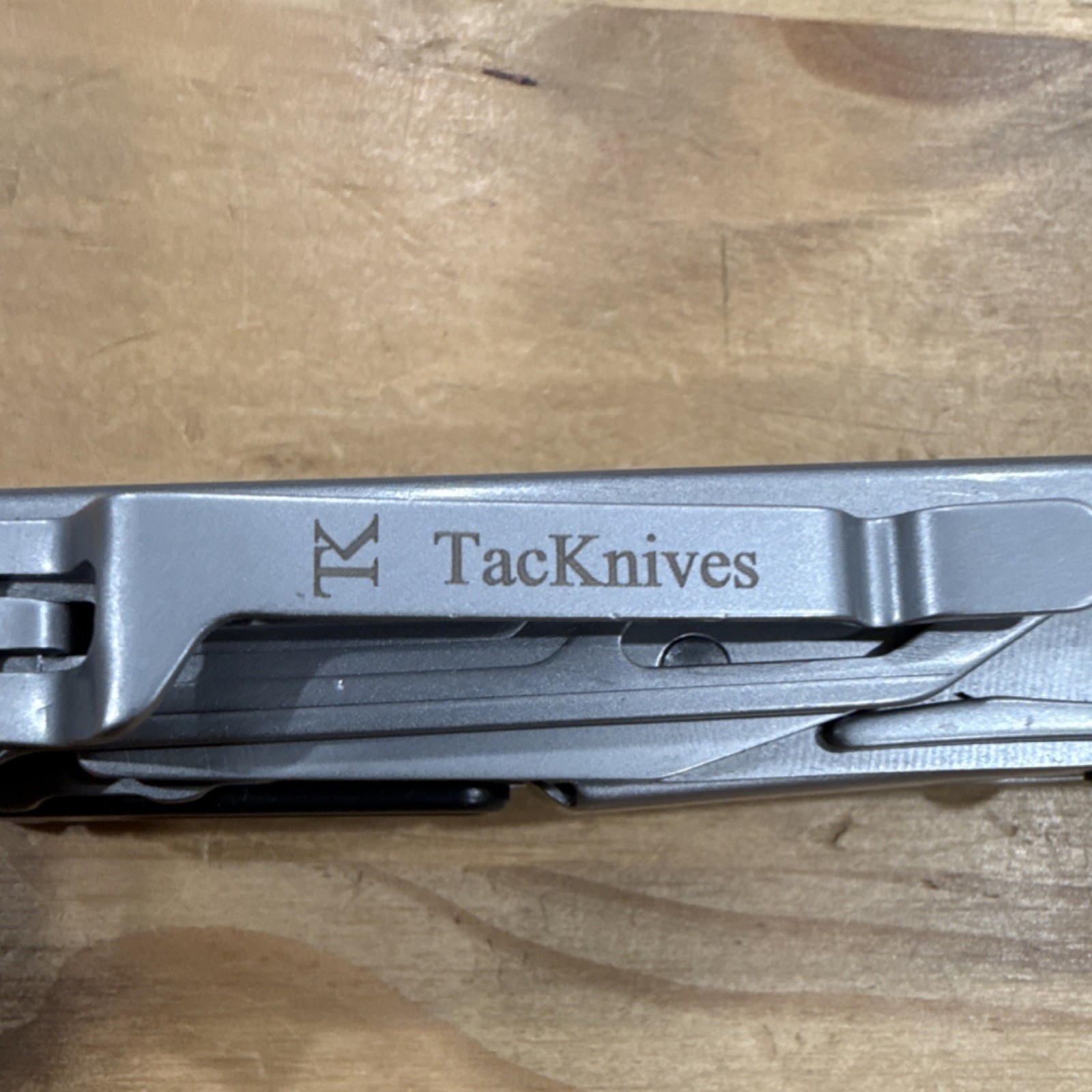 TacKnives Silver Stainless Steel Multi-Tool Knife, Scissors, Saw, Bottle Opener