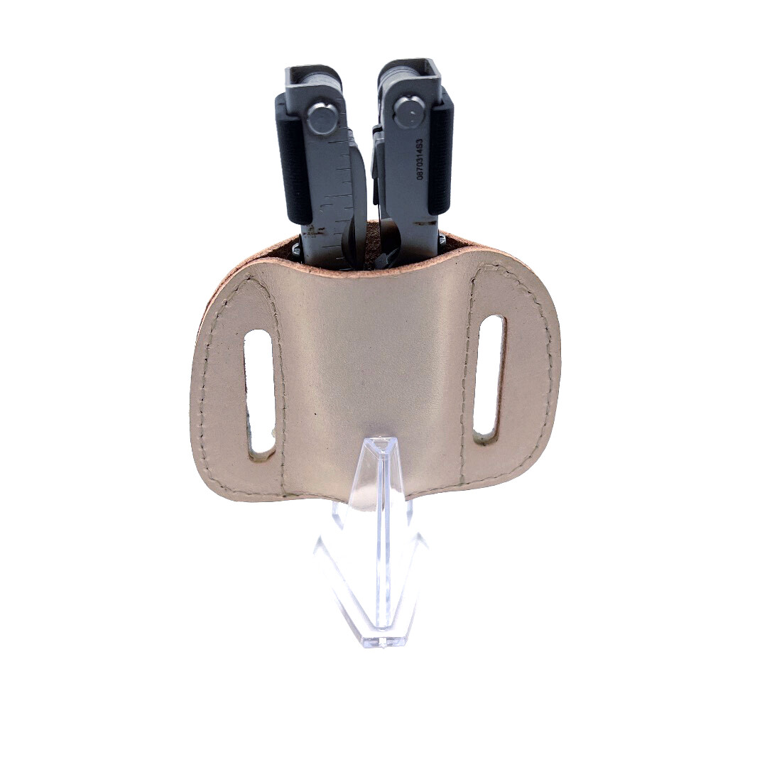 Barsony Leather Pancake Multi-Tool Sheath