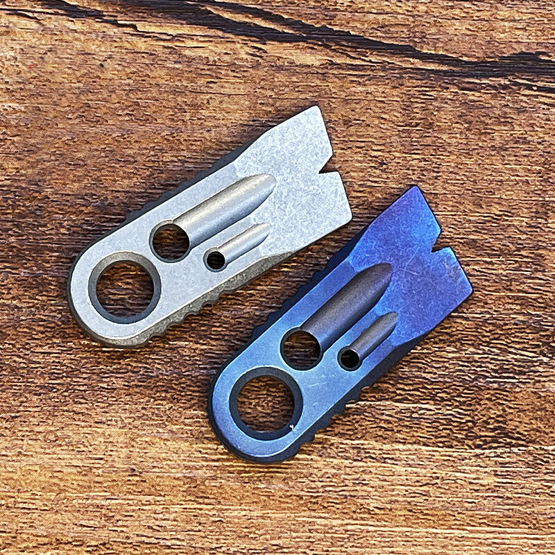 EDC Mini Titanium Pry Bar Crowbar Tool Necklace Pocket Key chain Pendant Tool