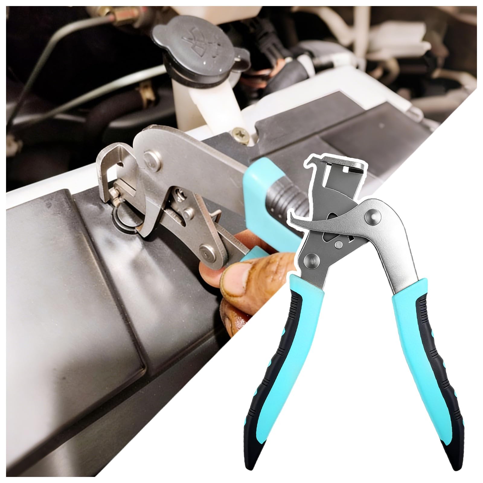 2026 Upgrade Car Clip Pliers,Multi-Function 6.5*5.19*0.45 inch, Silver