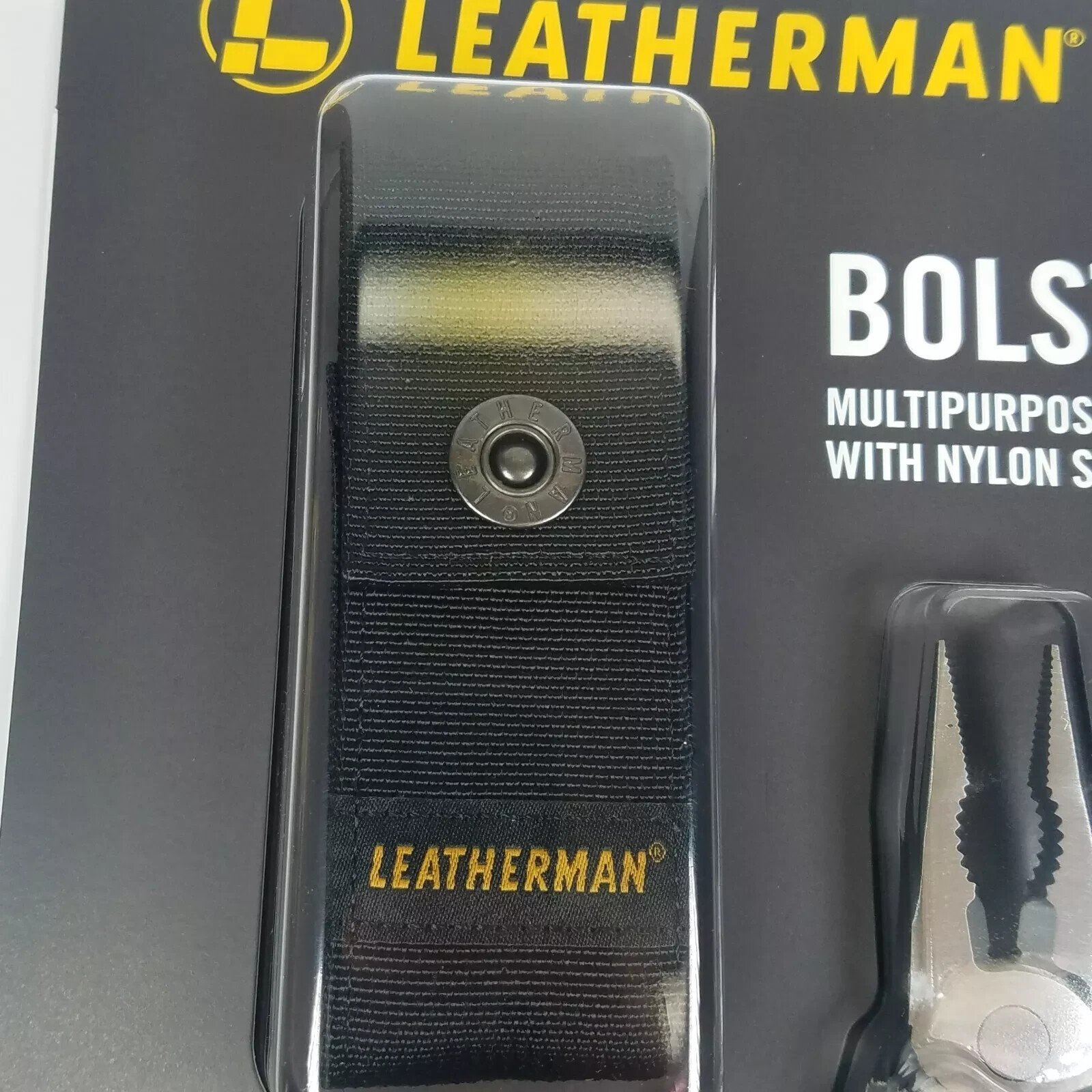LEATHERMAN BOLSTER Multi Tool Pliers Pocket Knife & Nylon Sheath NEW