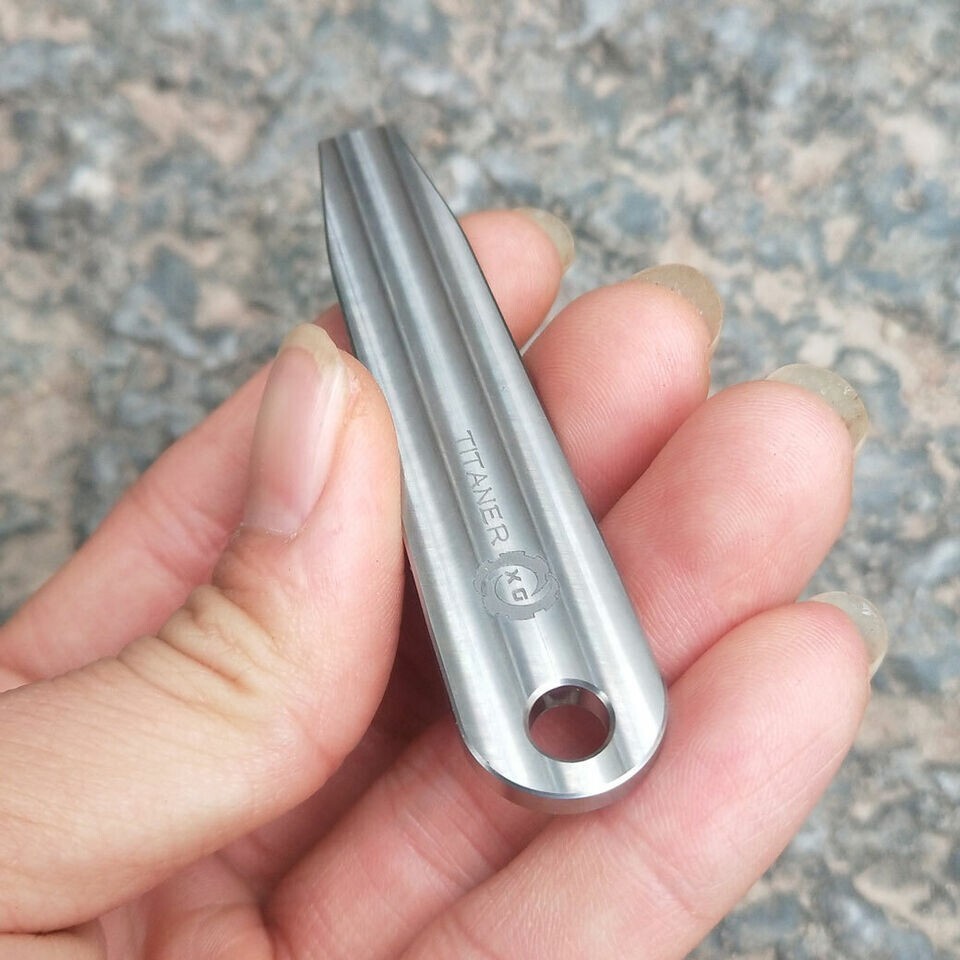Titanium EDC Multifunction Tool Crowbar Bag Outdoor Lightweight Non Fade Gift